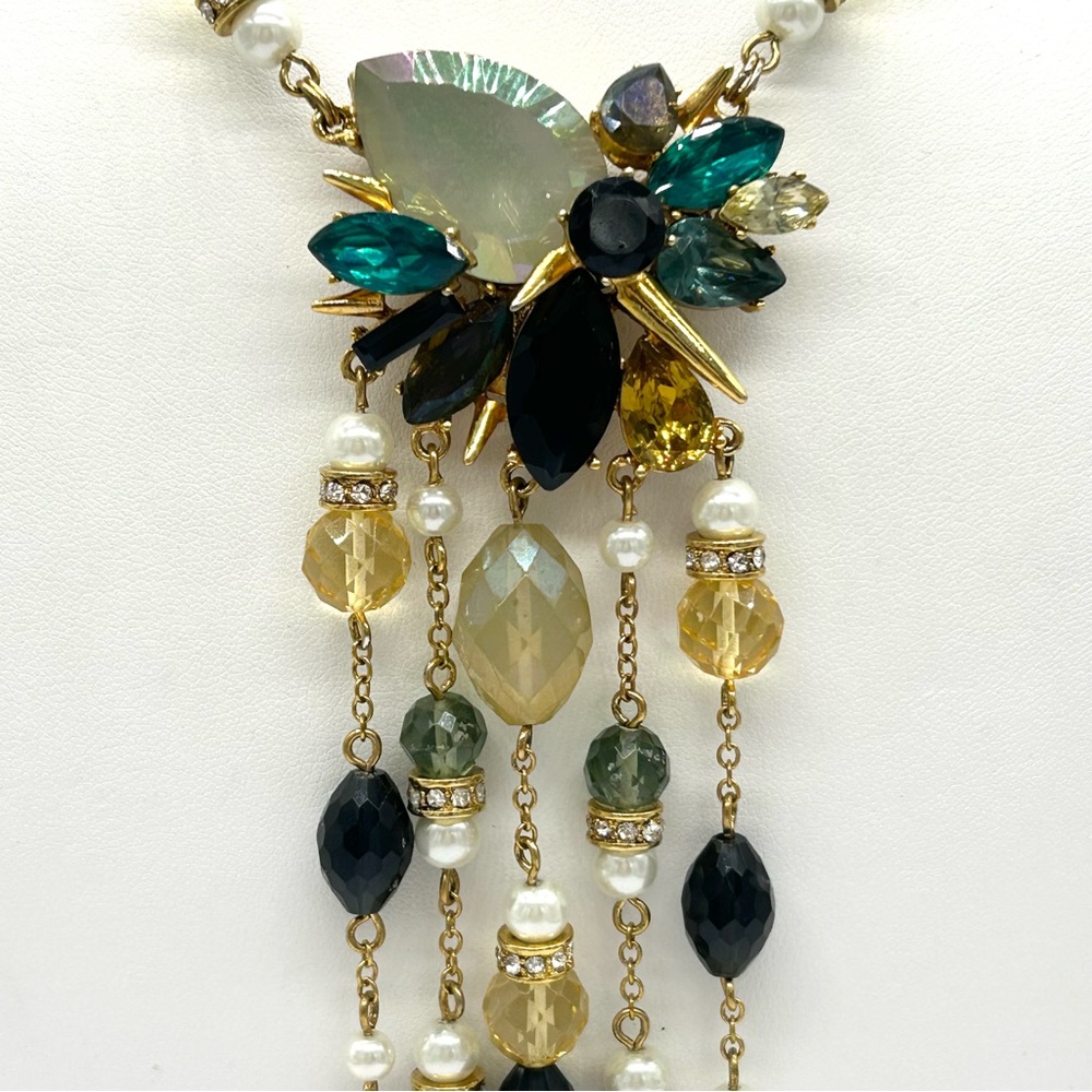 Erickson Beamon Rocks Beaded Drop Fringe Necklace - Picture 2 of 8
